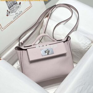 Replica Hermes Mini 2424 Leather 21cm H230263 fantasy Purple 2