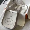 Replica Hermes Evelyne Bag Hermes Mini Crossbody Bag 20403 Silver Buckle Kakhi 2