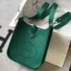 Replica Hermes Evelyne Bag Hermes Mini Crossbody Bag 20404 Silver Buckle Dark Green