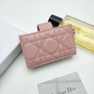 Replica Dior S0074 Wallet Lady dior 5-Gusset card holder Pink 2