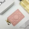 Replica Dior S0126 Dioramour Lady Dior card holder Brown Patent Cannage Calfskin