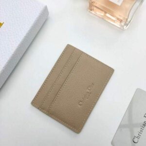 Replica Dior S2098 Wallet 30 Montaigne card holder M928 Apricot Grained Calfskin 2