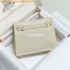 Replica Hermes Evercolor Kelly Danse II 22cm Leather Crossbody Bag H20367 White Silver 2