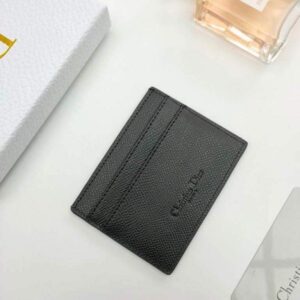 Replica Dior S2098 Wallet 30 Montaigne card holder M928 Black Grained Calfskin 2