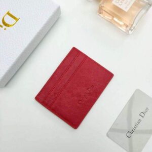 Replica Dior S2098 Wallet 30 Montaigne card holder M928 Red Grained Calfskin 2