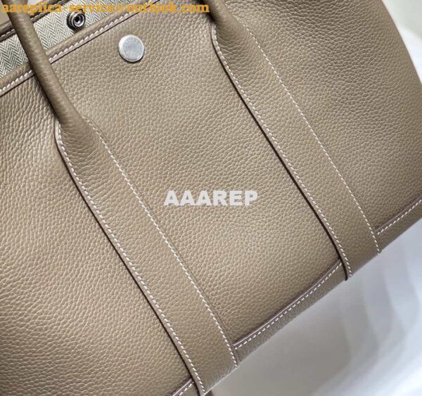 Replica Hermes Gray Clemence Garden Party 30cm Bag H239044 4