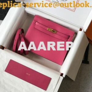 Replica Hermes Kelly Danse 22cm Leather Bag 20351 Plum 2