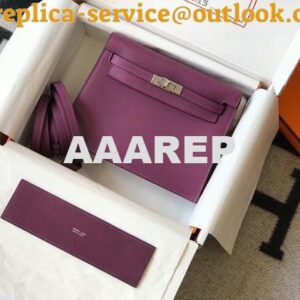 Replica Hermes Kelly Danse 22cm Leather Bag 20358 Purple 2