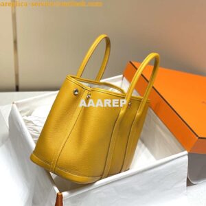 Replica Hermes Yellow Clemence Garden Party 30cm Bag H239041 2