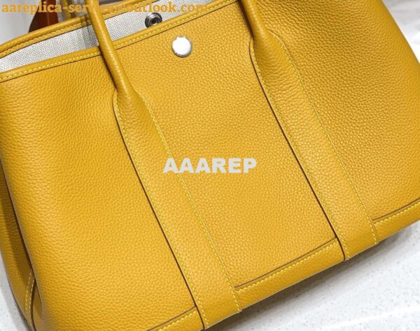 Replica Hermes Yellow Clemence Garden Party 30cm Bag H239041 7