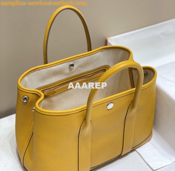 Replica Hermes Yellow Clemence Garden Party 30cm Bag H239041 10