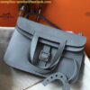 Replica Hermes Halzan 31cm Bag In Gold Clemence Leather 2