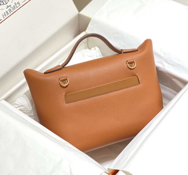 Replica Hermes Kelly 2424 Leather 29cm H230267 Brown Shoulder bag 3