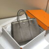 Replica Hermes Light Gray Clemence Garden Party 30cm Bag H239045 2