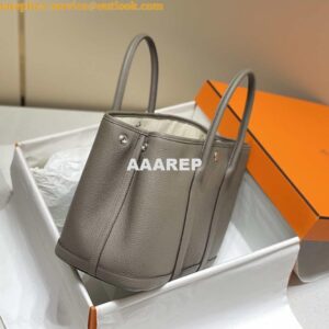 Replica Hermes Light Dark Clemence Garden Party 30cm Bag H239046 2