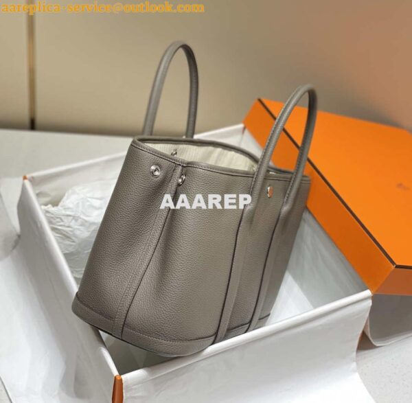 Replica Hermes Light Dark Clemence Garden Party 30cm Bag H239046 4