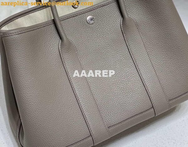 Replica Hermes Light Dark Clemence Garden Party 30cm Bag H239046 7