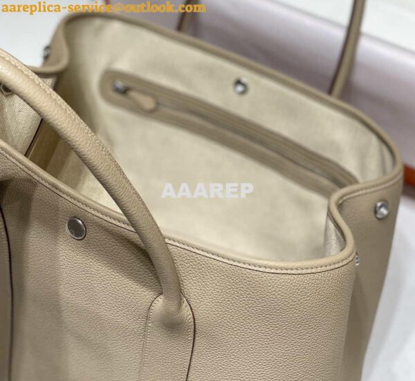 Replica Hermes Light Gray Togo Medium Garden Party 36cm Bag H239056 10