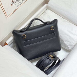 Replica Hermes Mini 2424 Leather 21cm H230263 Black