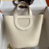 Replica Hermes In The Loop 18 Handmade Bag in Gold Clemence Leather 2