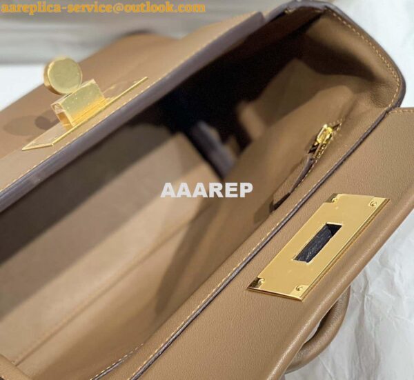 Replica Hermes Mini 2424 Leather 21cm H230263 Weimaraner color 10