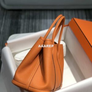 Replica Hermes Orange Clemence Garden Party 30cm Bag H239039 2