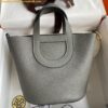 Replica Hermes In The Loop 18 Handmade Bag in Gris Asphalt Clemence Leather