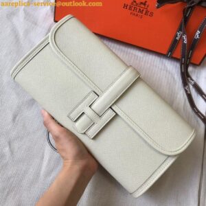 Replica Hermes Jige Elan 29 Clutch Bag In Beton Epsom Leather