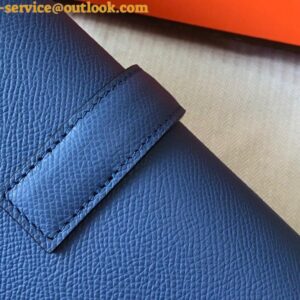 Replica Hermes Jige Elan 29 Clutch Bag In Blue Agate Epsom Leather 2