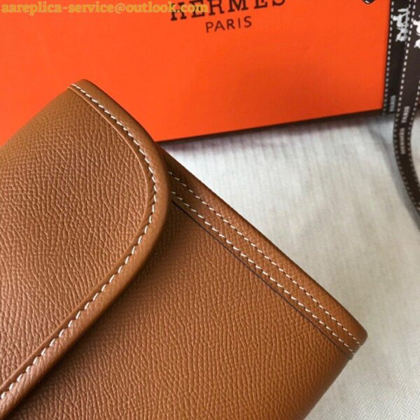 Replica Hermes Jige Elan 29 Clutch Bag In Gold Epsom Leather 5