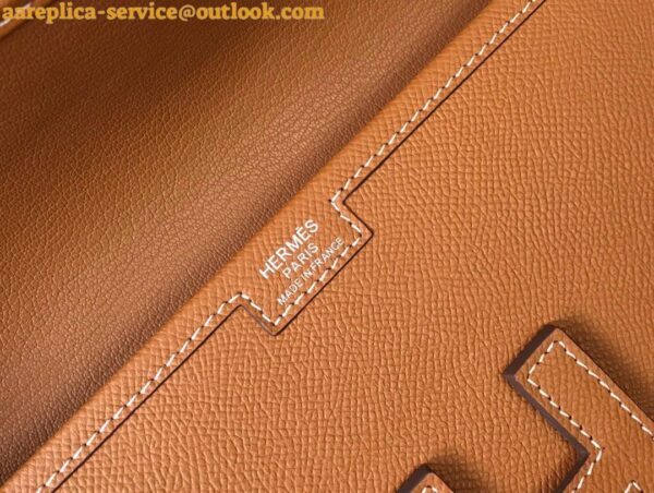 Replica Hermes Jige Elan 29 Clutch Bag In Gold Epsom Leather 6