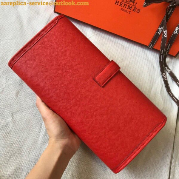 Replica Hermes Jige Elan 29 Clutch Bag In Red Epsom Leather 5