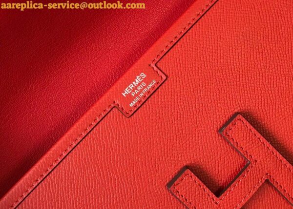 Replica Hermes Jige Elan 29 Clutch Bag In Red Epsom Leather 6