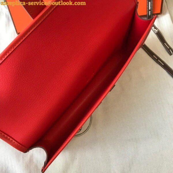 Replica Hermes Jige Elan 29 Clutch Bag In Red Epsom Leather 8