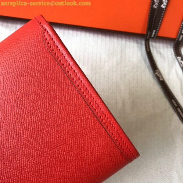 Replica Hermes Jige Elan 29 Clutch Bag In Red Epsom Leather 9