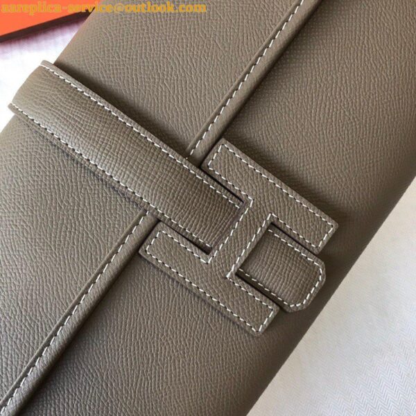 Replica Hermes Jige Elan 29 Clutch Bag In Taupe Epsom Leather 4