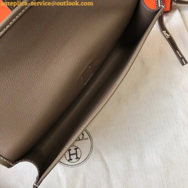 Replica Hermes Jige Elan 29 Clutch Bag In Taupe Epsom Leather 7