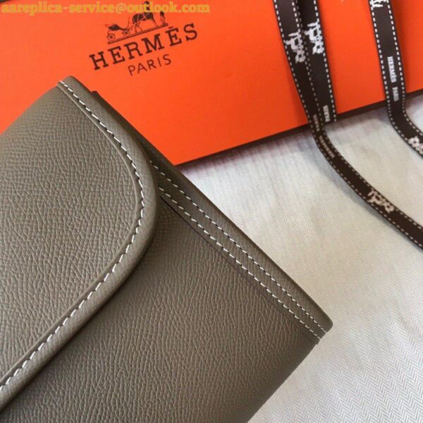 Replica Hermes Jige Elan 29 Clutch Bag In Taupe Epsom Leather 8