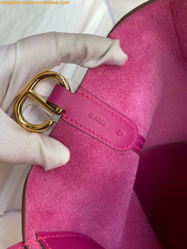 Replica Hermes In The Loop 18 Handmade Bag in Rose Purple Clemence Leatherther 8