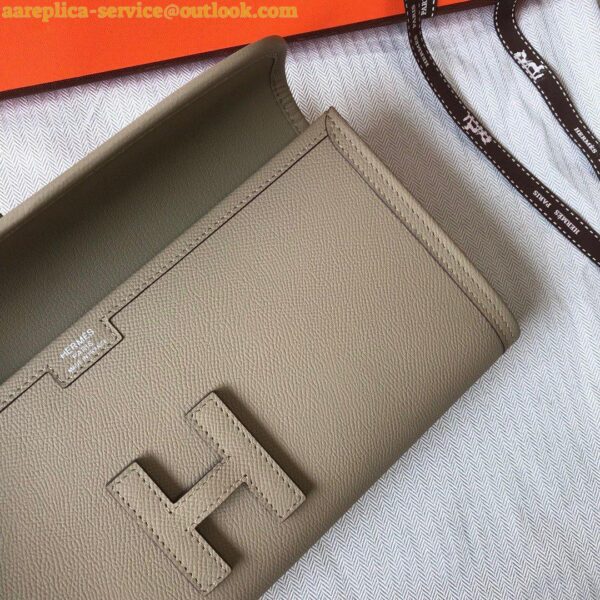 Replica Hermes Jige Elan 29 Clutch Bag In Tourterelle Epsom Leather 5