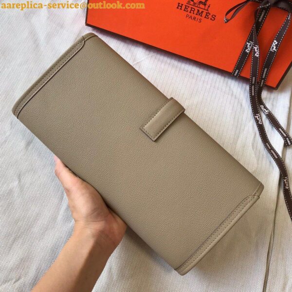 Replica Hermes Jige Elan 29 Clutch Bag In Tourterelle Epsom Leather 6