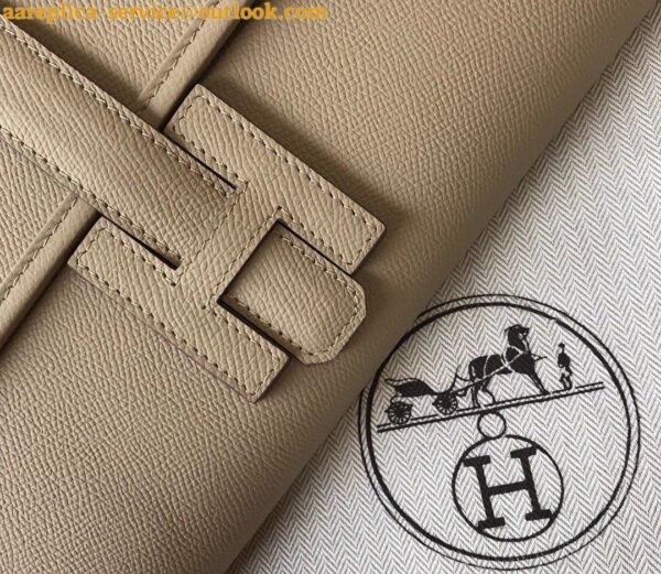 Replica Hermes Jige Elan 29 Clutch Bag In Tourterelle Epsom Leather 10