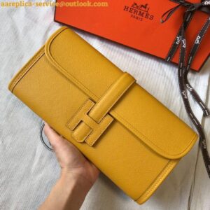 Replica Hermes Jige Elan 29 Clutch Bag In Yellow Epsom Leather 2