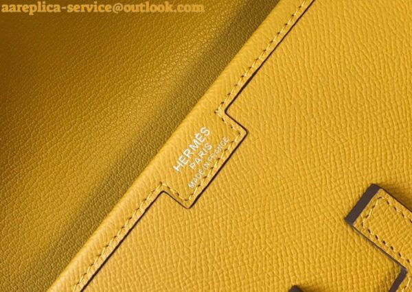 Replica Hermes Jige Elan 29 Clutch Bag In Yellow Epsom Leather 4