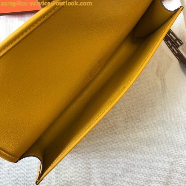 Replica Hermes Jige Elan 29 Clutch Bag In Yellow Epsom Leather 8