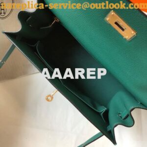 Replica Hermes Sellier Kelly 28cm of Epsom Leather Bag 20336 Green 2