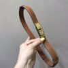 Replica Hermes Women's Kelly Leather Belt 20MM 19019 Orange 2