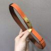 Replica Hermes Women's Kelly Leather Belt 20MM 19019 Orange Red 2