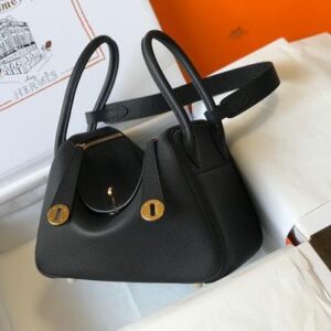 Replica Hermes Lindy 26cm Designer Tote Shoulder Bags Black