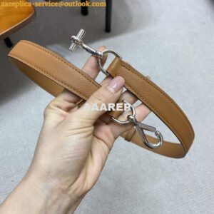 Replica Hermes Women's Leather Belt 24MM 19020 Brown 2